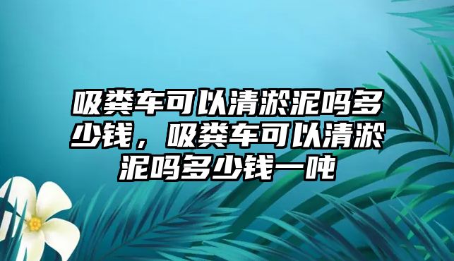 吸糞車可以清淤泥嗎多少錢，吸糞車可以清淤泥嗎多少錢一噸